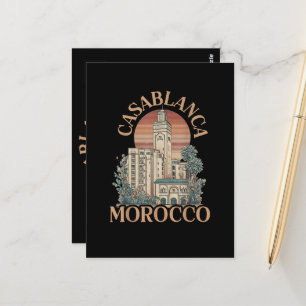 casablanca morocco postcard
