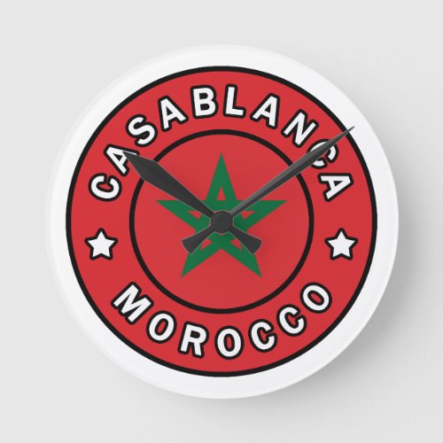Casablanca Morocco Round Clock