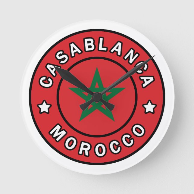 Casablanca Morocco Round Clock (Front)