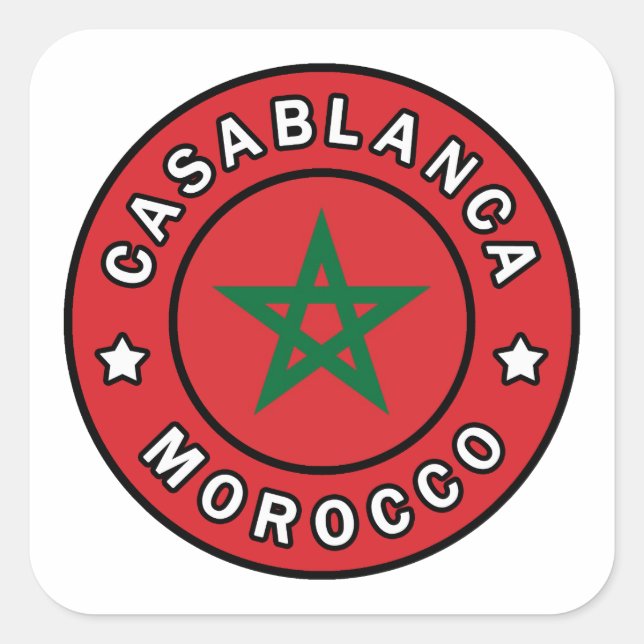 Casablanca Morocco Square Sticker (Front)