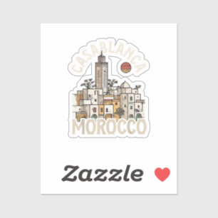 casablanca morocco sticker