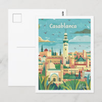 Casablanca Morocco Vintage Famous Travel Place
