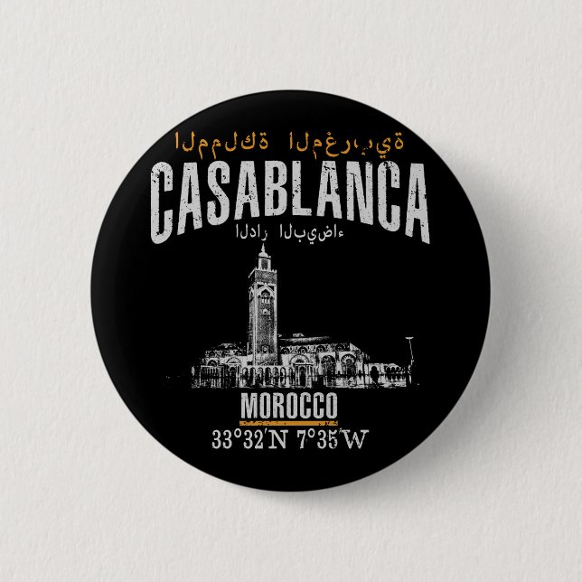 Casablanca Pinback Button (Front)