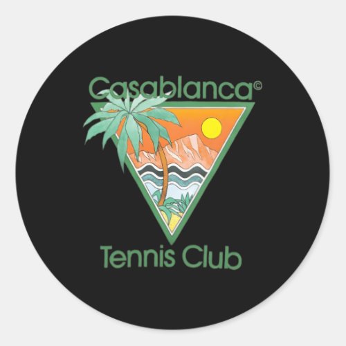 Casablanca Tennis Club Classic Round Sticker