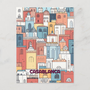 Casablanca Travel Postcard