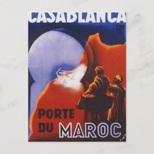 Casablanca Vintage Travel Postcard