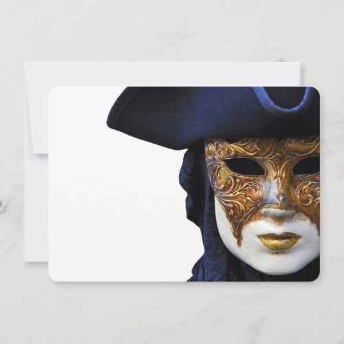 Casanova Venice Carnival Theater Mask Invitation