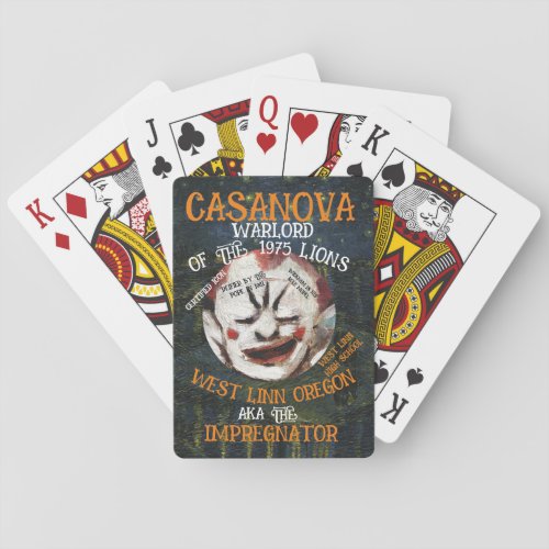 CASANOVA WARLORD MORES WEST LINN OREGON OR POKER CARDS