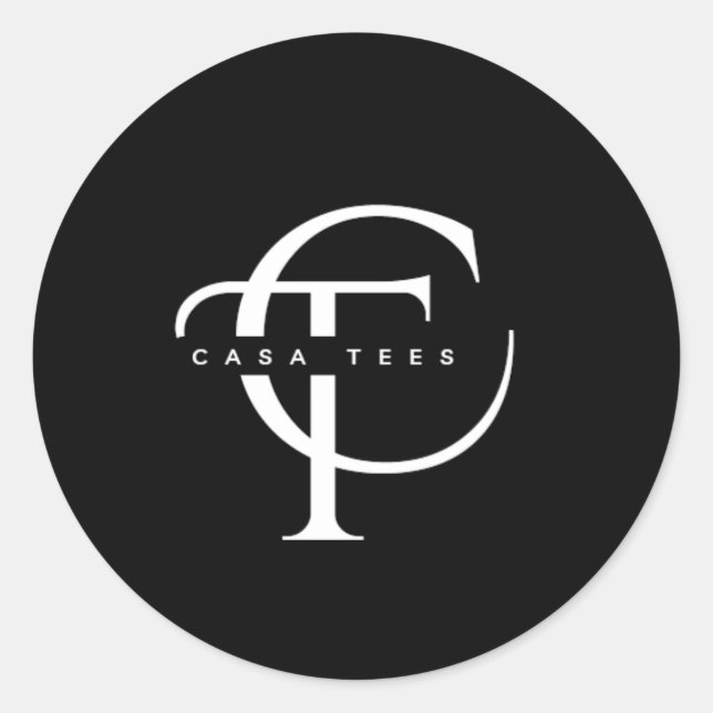"CasaTees: Express Yourself in Style" Classic Round Sticker (Front)