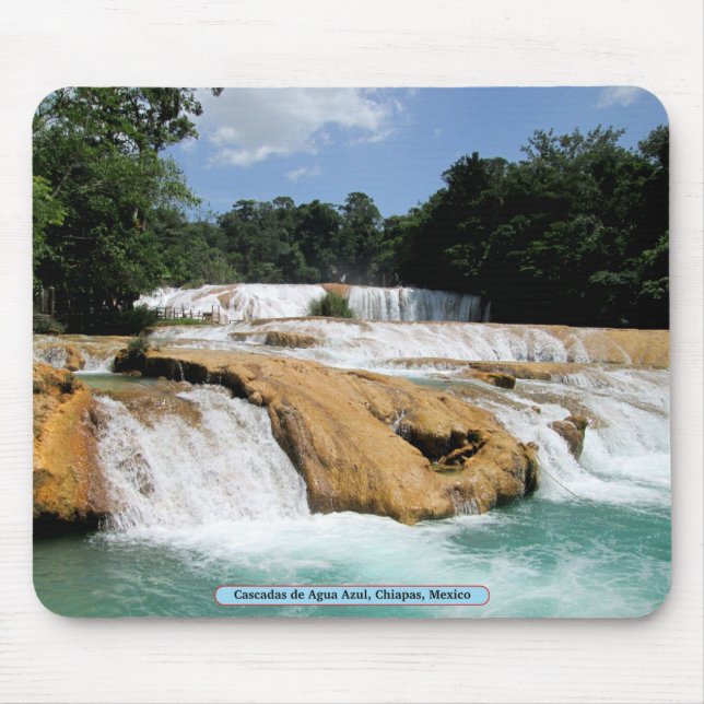Cascadas de Agua Azul, Chiapas, Mexico Mouse Pad (Front)