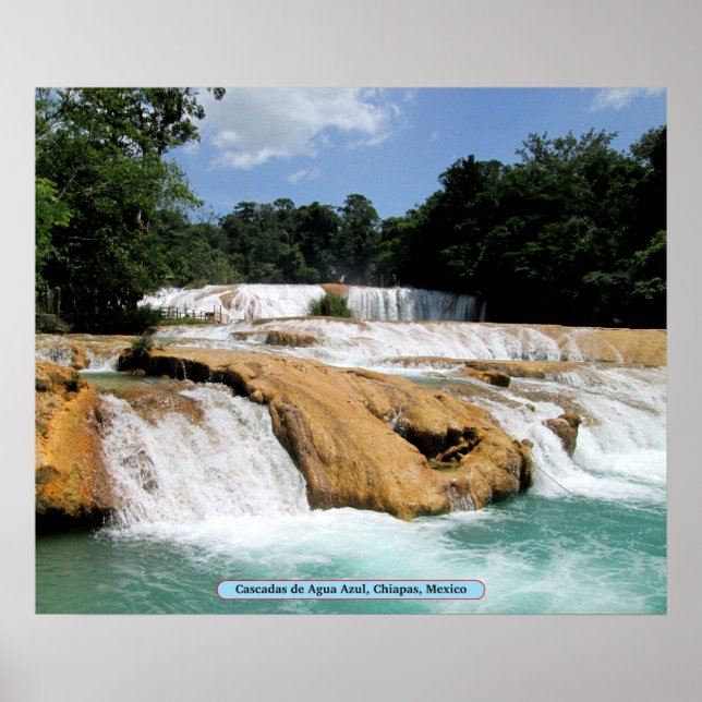 Cascadas de Agua Azul, Chiapas, Mexico Poster (Front)