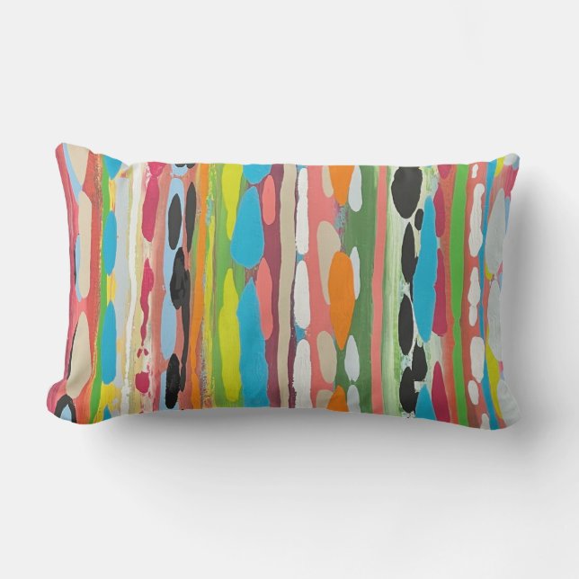 Cascade 4 Outdoor Lumbar Throw Pillow (Front)