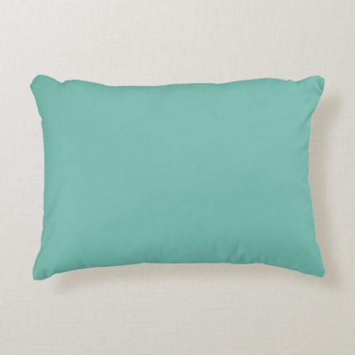 Cascade Aqua Green Solid Color Print Accent Pillow