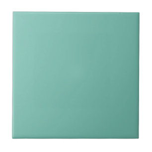 Cascade Aqua Green Solid Color Print Ceramic Tile