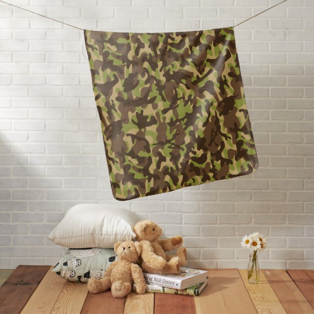 Cascade Camouflage  Baby Blanket (In Situ)