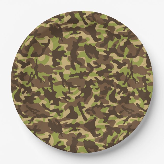 Cascade Camouflage   Paper Plates (Front)