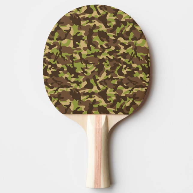 Cascade Camouflage Ping Pong Paddle (Front)