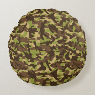 Cascade Camouflage  Round Pillow