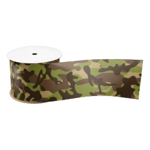 Cascade Camouflage Satin Ribbon