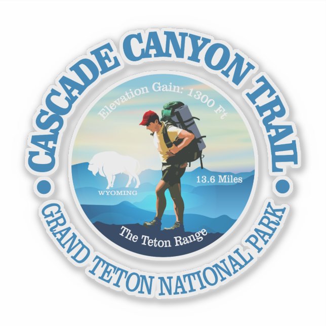Cascade Canyon Trail (C) Sticker (Front)