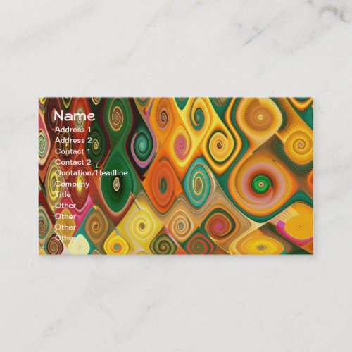 Cascade Cool Abstract Fine Art Fractal Business Card