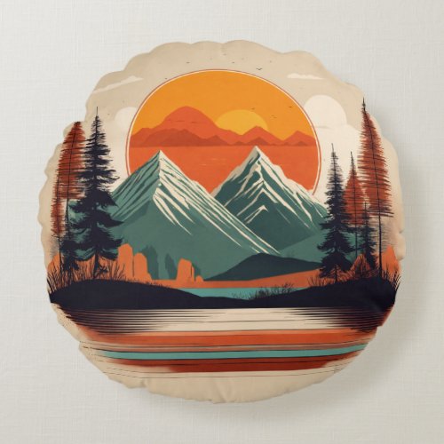 Cascade Creations Where Nature Meets Art Round Pillow