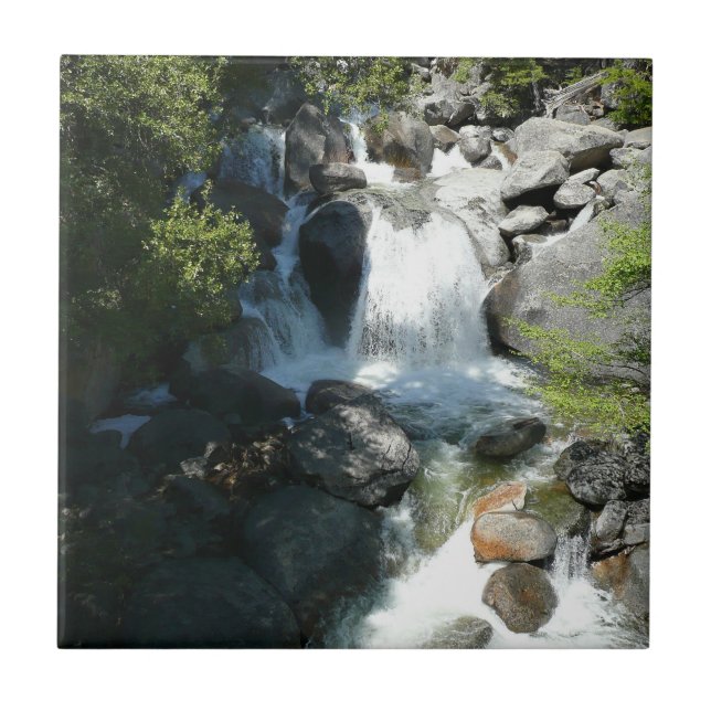 Cascade Falls at Yosemite National Park Ceramic Tile (Front)