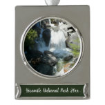 Cascade Falls at Yosemite National Park Silver Plated Banner Ornament