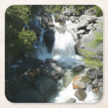 Cascade Falls at Yosemite National Park Square Paper Coaster