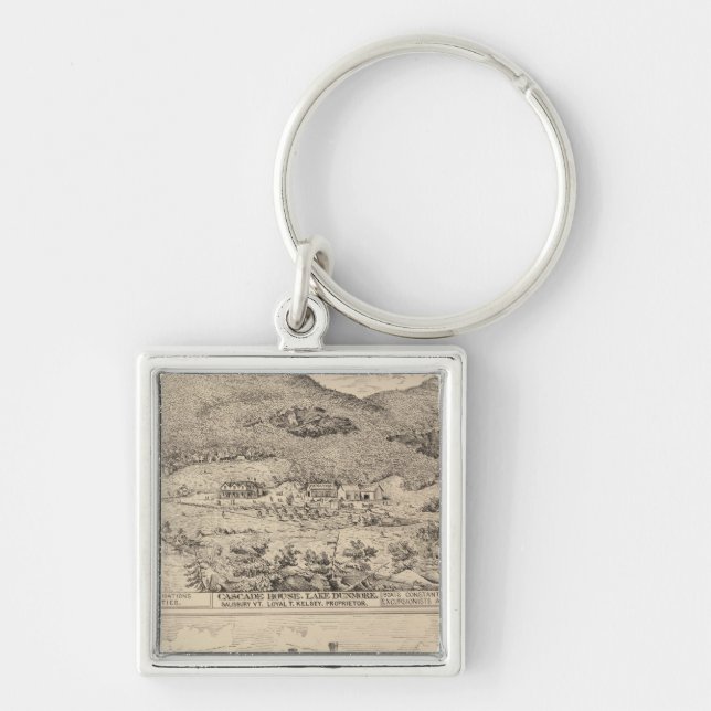 Cascade House in Lake Dunmore Keychain (Front)