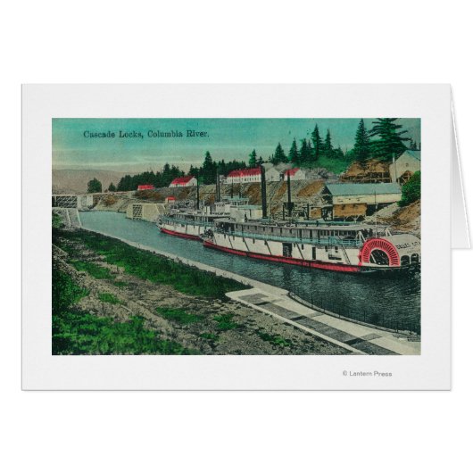 Cascade Locks on the Columbia River Cards (Front Horizontal)