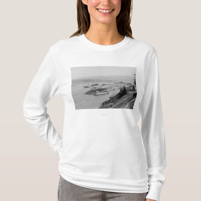 Cascade Locks on the Columbia River Photograph T-Shirt (Front)