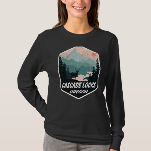 Cascade Locks Oregon Or Mountains Hike Hiking Souv T_Shirt