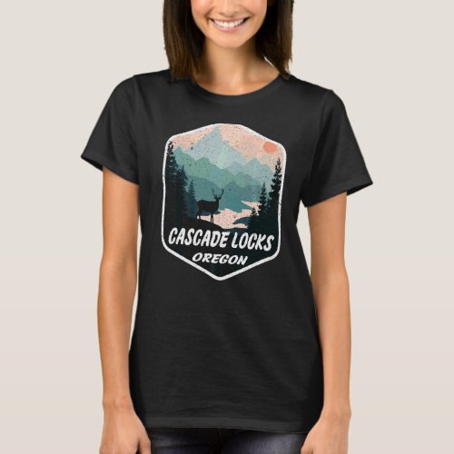 Cascade Locks Oregon Or Mountains Hike Hiking Souv T_Shirt