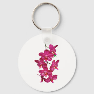 Cascade Magenta Orchids Keychain