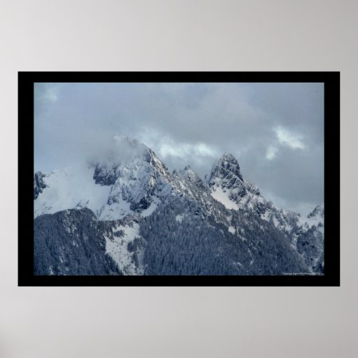 Cascade Mountain Peaks Poster | Zazzle