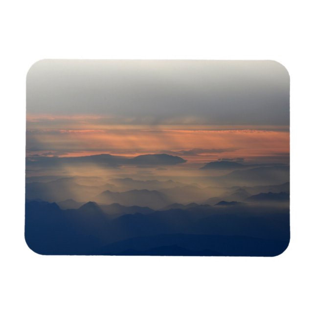 Cascade Mountains at Sunset Magnet (Horizontal)