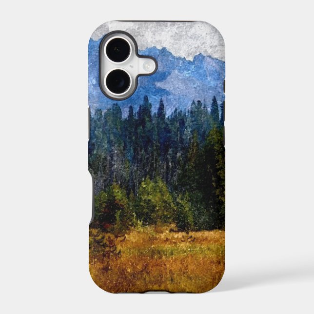 Cascade Mountains Meadow, Oregon Iphone Case (Back)