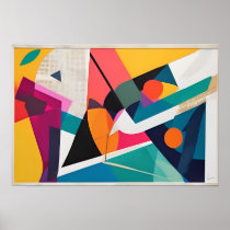 Cascade of Color – Future Retro Poster
