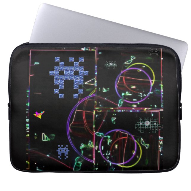 Cascade of Electronic Games Laptop Sleeve (Front)