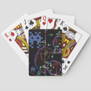 Cascade of Electronic Games Poker Cards