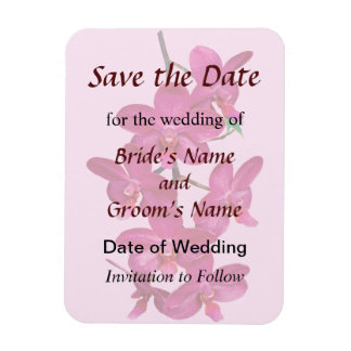 Cascade of Magenta Orchids Save the Date Magnet