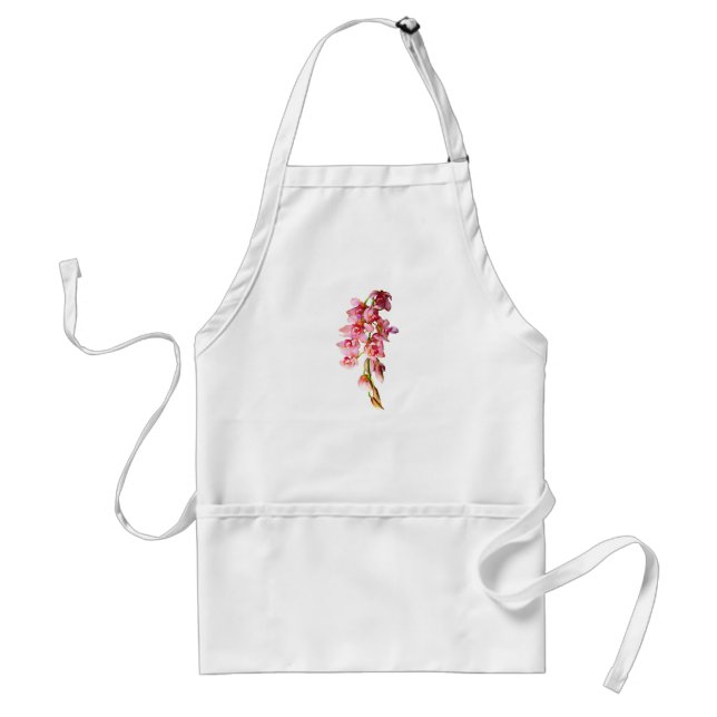 Cascade of Pink Orchids Adult Apron (Front)