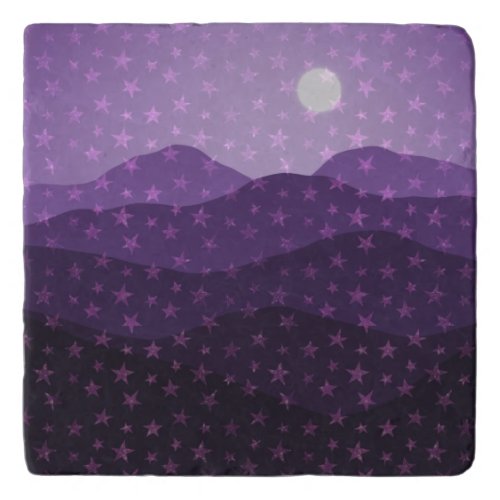 Cascade of Stars over Purple Mountains Abstract Trivet