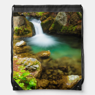 Cascade on Hare Creek, California Drawstring Bag