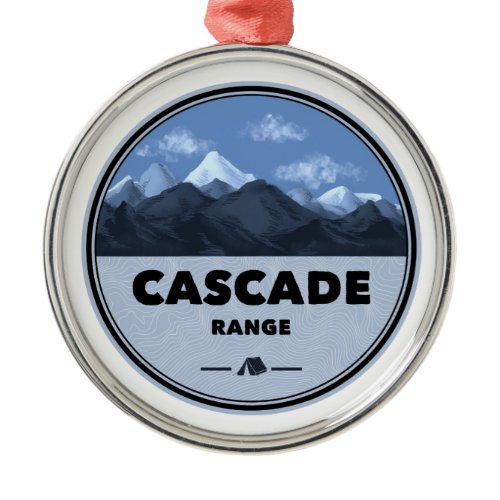 Cascade Range Camping Metal Ornament