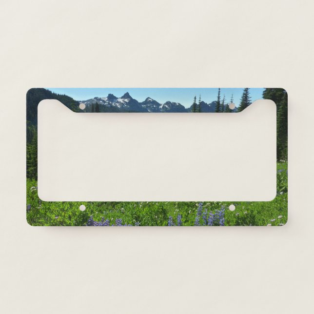 Cascade Range from Mount Rainier National Park License Plate Frame (Front)