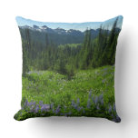 Cascade Range from Mount Rainier National Park Throw Pillow