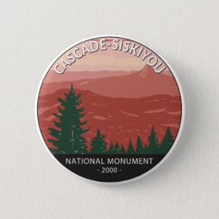 Cascade Siskiyou National Monument Oregon Vintage  Button