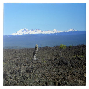 Cascades and Lava Rocks, OR Ceramic Tile